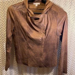 Brown Zipper Jacket Size 16